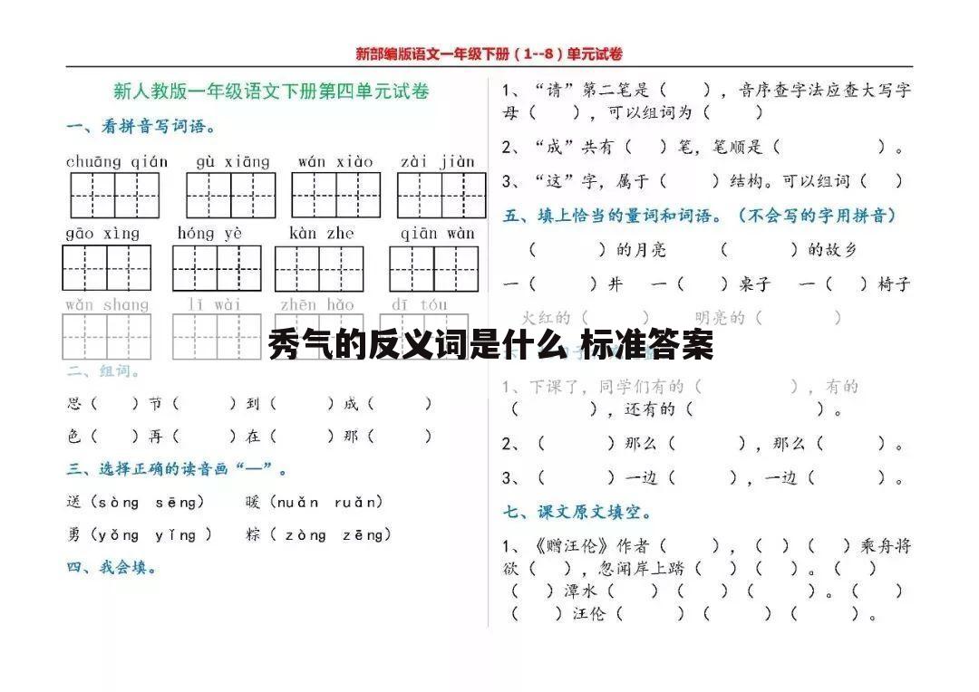 秀气的反义词是什么 标准答案