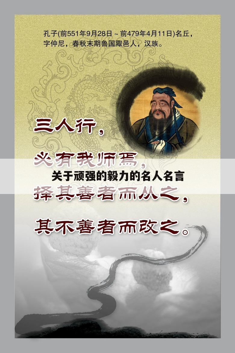 关于顽强的毅力的名人名言