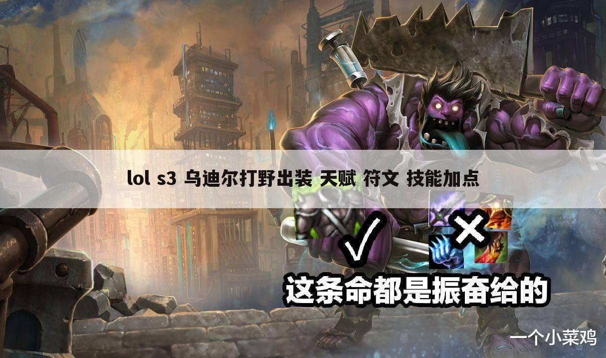 lol s3 乌迪尔打野出装 天赋 符文 技能加点