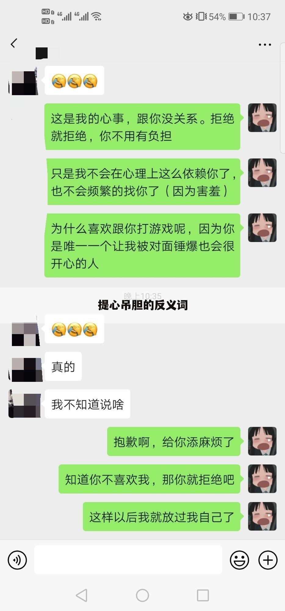 提心吊胆的反义词