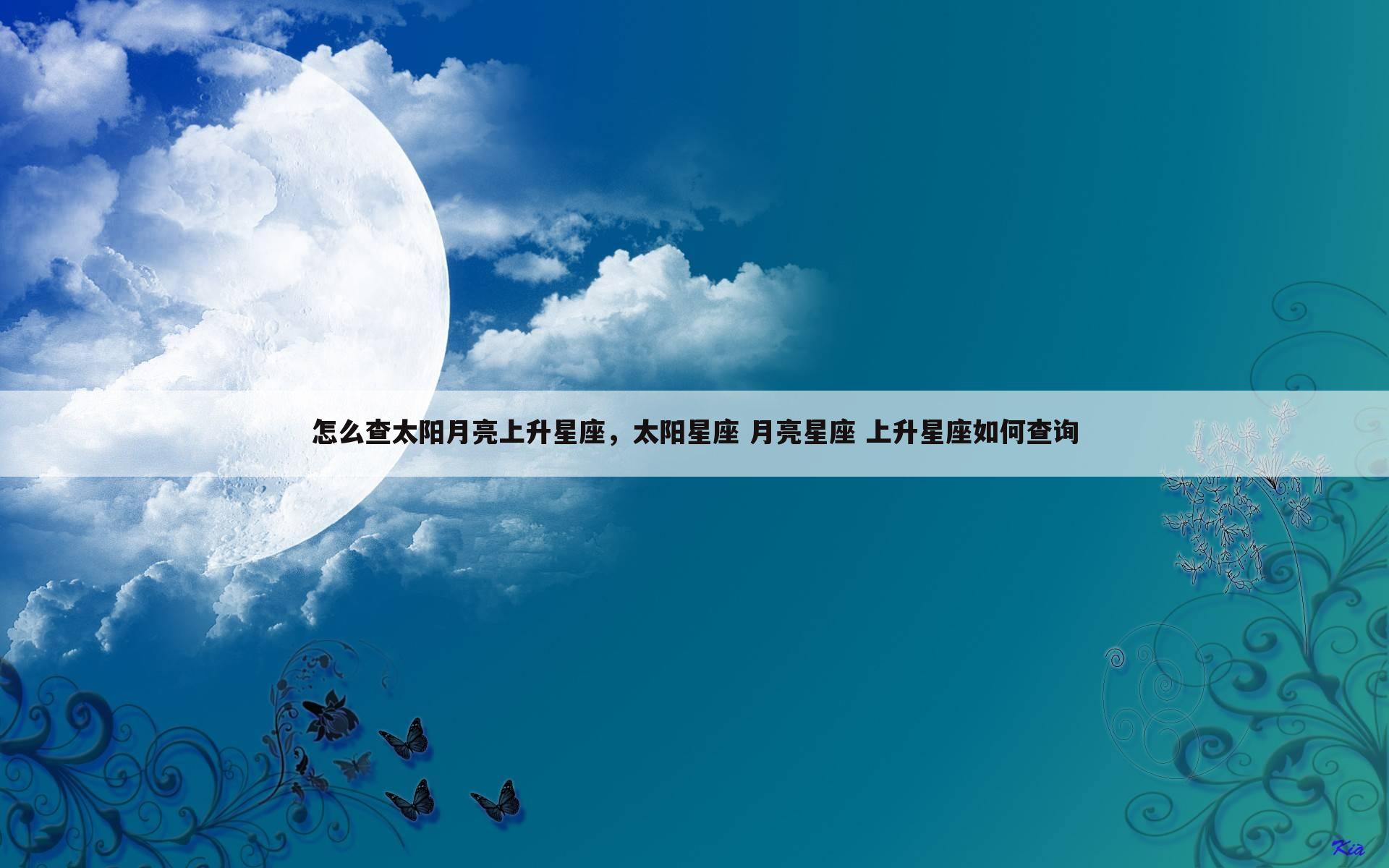 怎么查太阳月亮上升星座，太阳星座 月亮星座 上升星座如何查询