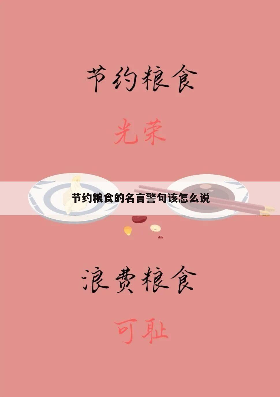 节约粮食的名言警句该怎么说