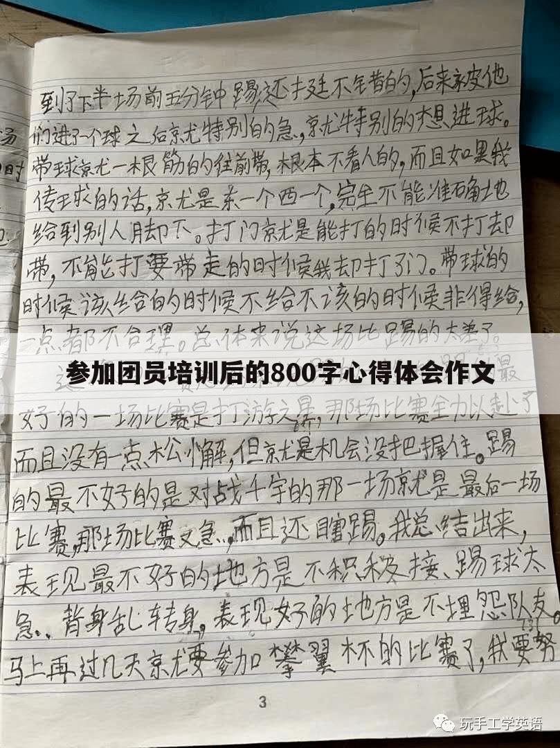 参加团员培训后的800字心得体会作文