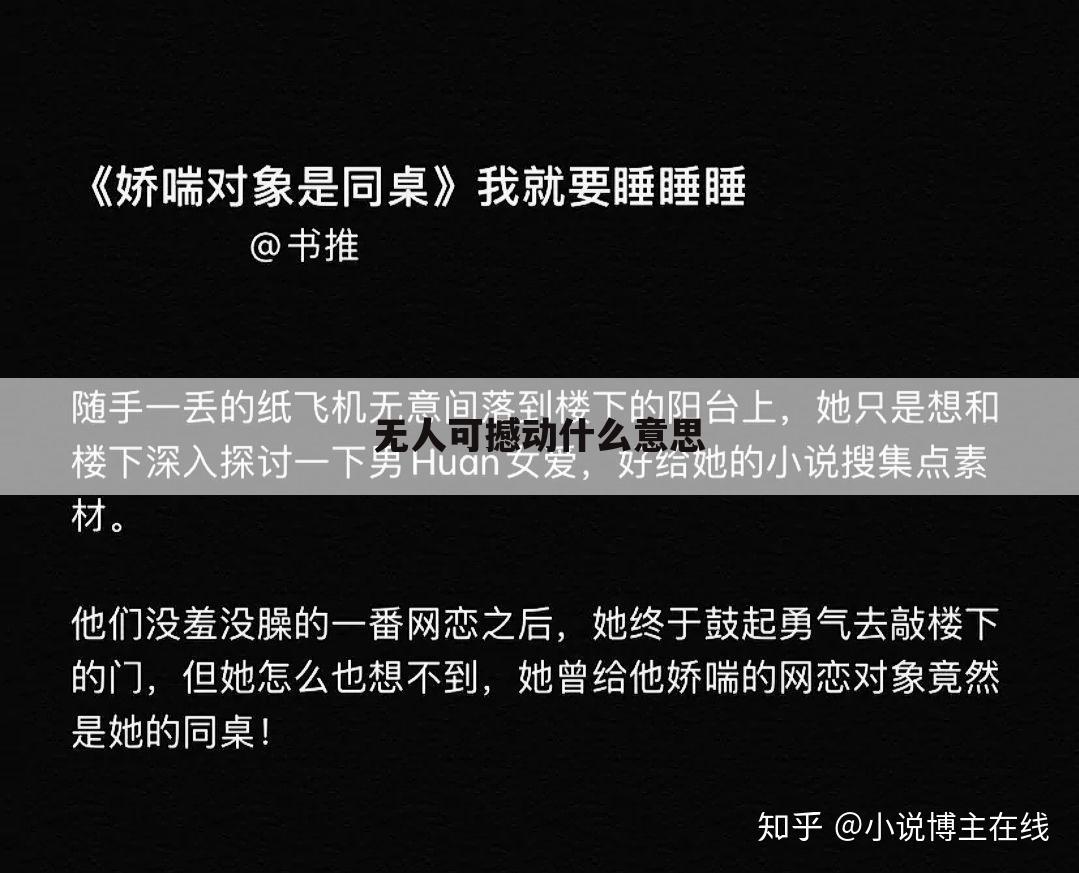 无人可撼动什么意思