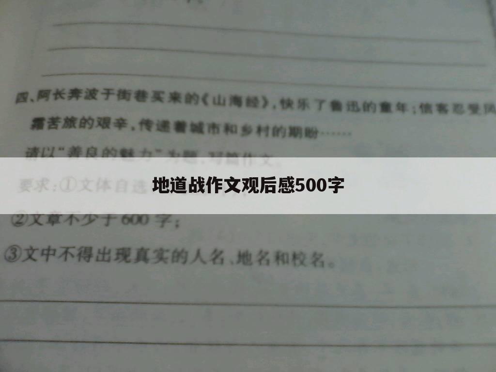 地道战作文观后感500字