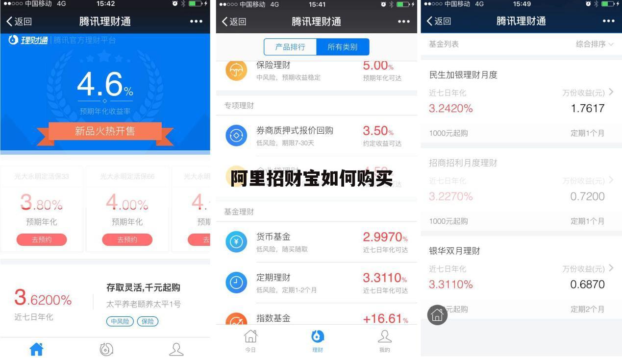 阿里招财宝如何购买