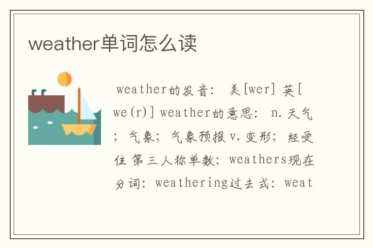 weather单词怎么读