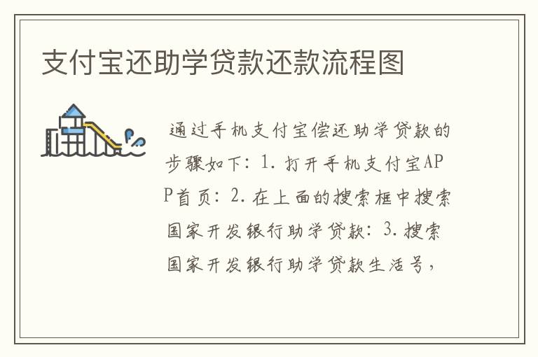 支付宝还助学贷款还款流程图